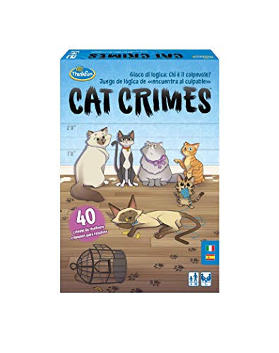 ThinkFun - Cat Crimes, Juego de Lógica, 1+ Jugadores, Edad Recomendada 8+, multicolor - Dimensiones 16 x 24 x 4
