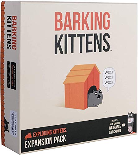 Barking Kittens Expansion Pack by Exploding Kittens - Card Games for Adults Teens & Kids - Fun Family Games - A Russian Roulette Card Game