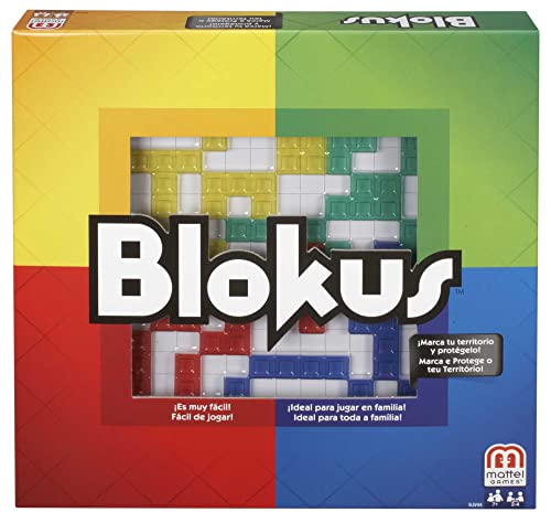 Mattel Games Juego de Mesa Blokus - Fácil de Aprender - 21 Piezas de Color por Jugador - Entretenido - Estrategia y Desafíos - Para Toda la Familia - BJV44