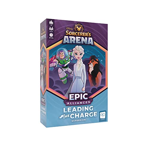 Disney Sorcerer’s Arena: Epic Alliances Leading The Charge Expansion | Featuring Buzz Lightyear, Scar, and Elsa | Officially-Licensed Disney Strategy & Family Board Game
