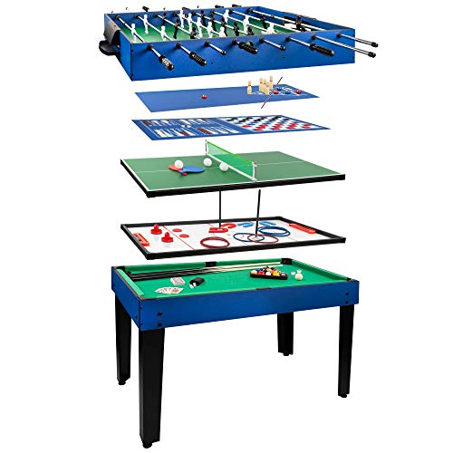 ColorBaby - Mesa multijuegos, Futbolín de madera, Mesa billar convertible, 12 juegos, Juguetes niños 6 años, Juegos de mesa, Futbolines para niños, Juegos de mesa adulto (45596)