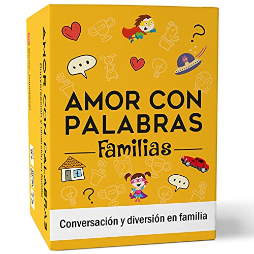 AMOR CON PALABRAS - Familias 👨‍👩‍👧‍👦 Juegos de Mesa Familiares para niños Que fortalecen los vínculos Familiares creando Conversaciones de Calidad Mediante Divertidos Juegos de Cartas