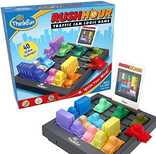 Think Fun 76436, Rush Hour, Juego de Logica, Version Multilingüe, Juegos Educativos, Edad Recomendada 8+