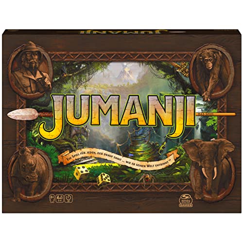 Spin Master Games - Jumanji - El Juego Familiar Lleno de acción para 2 – 4 aventureros Valientes a Partir de 8 años - Juego de Aventura cooperativo con emocionantes desafíos