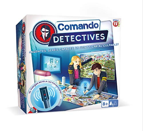 PLAY FUN BY IMC TOYS Comando Detectives | Identifica el culpable con el puntero - Juego de mesa para niños +8 Años