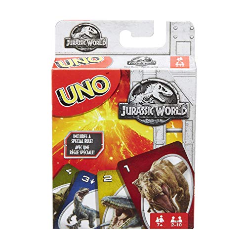Mattel Games UNO Jurassic World, juego de cartas (Mattel FLK66)