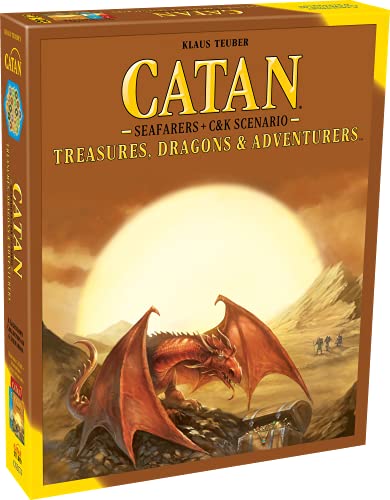 Catan | Catan Treasure, Dragons & Adventurers | Expansión del Juego de Mesa | A Partir de 8 años | 3 a 4 Jugadores | Tiempo de Juego de 90 Minutos