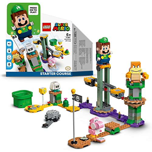 LEGO 71387 Super Mario Aventuras con Luigi Pack Inicial, Juguete con Mini Figura Interactiva, Set de Construcción, Regalos Originales para Niños