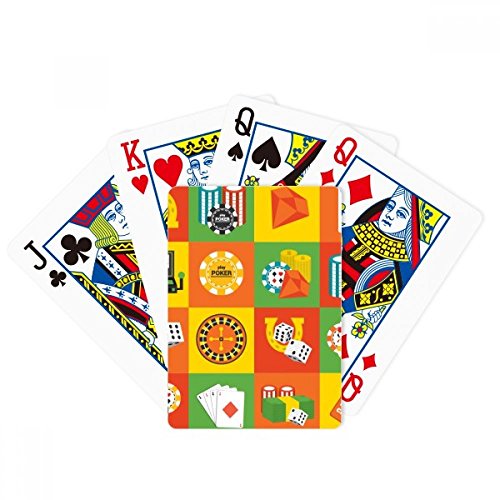 Square Casino Objetos Ilustración Poker Jugar Tarjeta Mágica Divertida Juego De Mesa