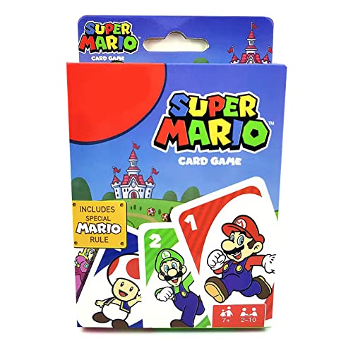 ZONSTORE Super Bros Mario All Wild Kart Juego de Cartas Super Bros Mario Juego de Mesa con 112 Cartas, Adecuado para 2 - 10 Jugadores, Juego Infantil,15 Minutos,Juego de Mesa,a Partir de 7 años