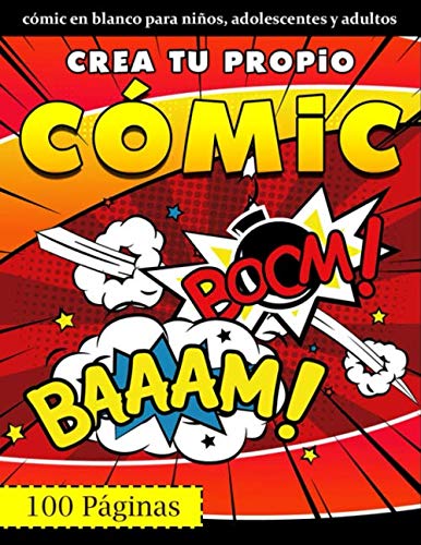 Crea tu propio cómic: 100 plantillas de cómics en blanco - Regalos para niños, adolescentes y adultos - Cuaderno de dibujo para adultos y niños