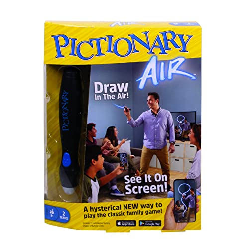 Mattel Games Pictionary Air, pizarra mágica para dibujar en el aire versión en inglés, juego de mesa (Mattel GJG17)
