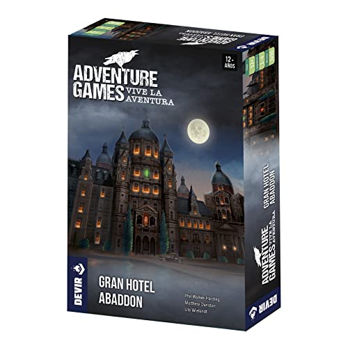Devir - Adventure Games: Gran Hotel Abbadon, Juego de Mesa, Juego de Mesa Coooperativo, Juego de Mesa de Misterio, Juego de Mesa 12 años (BGAGHOTSP)