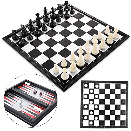 Peradix Ajedrez Magnético, Tres Formas de Jugar Ajedrez, Damas y Backgammon, Es el Mejor Juego de Estrategia