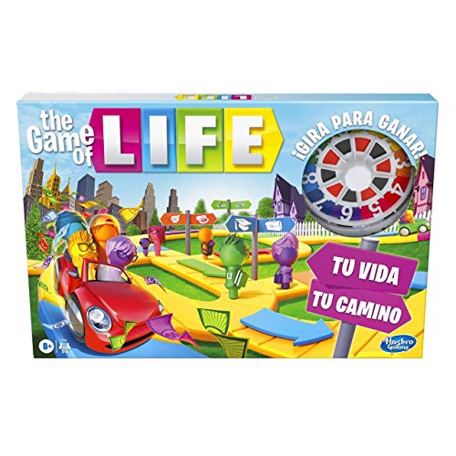 Juego The Game of Life, Juego de mesa para la familia de 2 a 4 jugadores, para niños a partir de 8 años, incluye clavijas de colores