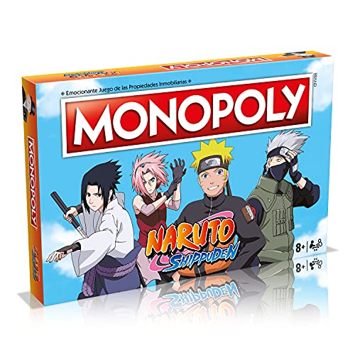 Winning Moves Monopoly Naruto - Juego de Mesa de las Propiedades Inmobiliarias - Versión en Español (WM00167-SPA-6)