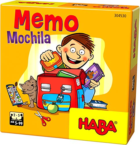 HABA- Juego de Mesa, Memo Mochila, Multicolor (Habermass H304530)