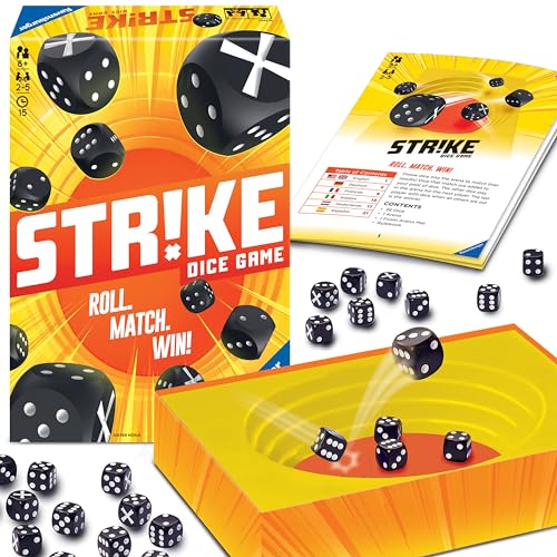 Ravensburger - Strike Dice Game, Versión Española, Family Game, 25 Jugadores, Edad Recomendada 8+, 26840