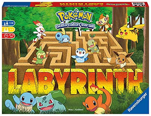 Ravensburger – Pokémon Labyrinth,, Juegos de Mesa Laberinto, De 2 a 4 Jugadores, 7+ Años