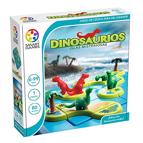 SmartGames - Dinosaurios, Rompecabezas Niños Mayores 6 Años, Puzzles Infantiles, Juguetes Niños 6 Años, Con 80 Retos, Rompecabezas 3d Para 1 Único Jugador