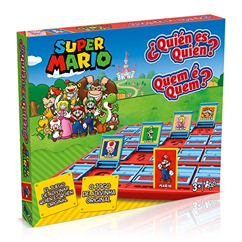 Winning Moves Quien es Quien Super Mario - Juego de Preguntas y Respuestas - Versión en Español, WM03076-BL1-6, 2 jugadores